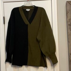 CROSBY by Mollie Burch Olive and Black Sweater